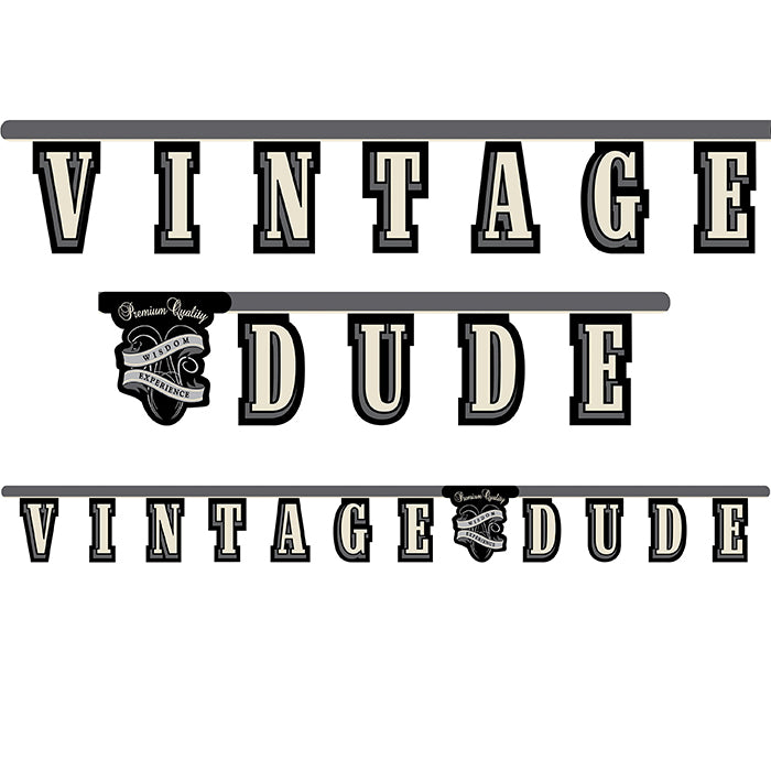 Vintage Dude Jointed Banner Lg by Creative Converting