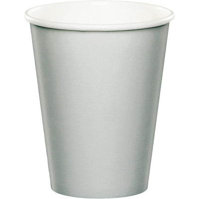 Shimmering Silver Hot/Cold Paper Paper Cups 9 Oz., 24 ct by Creative Converting