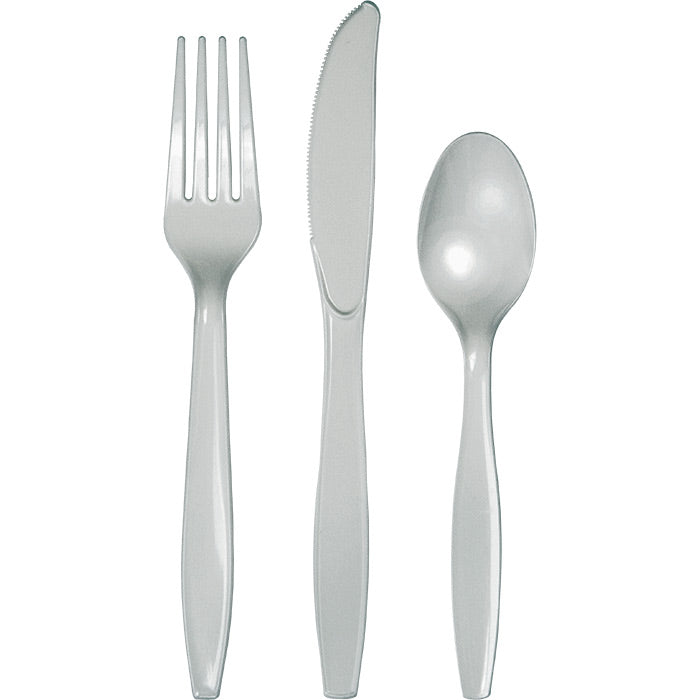 Shimmering Silver Assorted Plastic Cutlery, 24 ct by Creative Converting