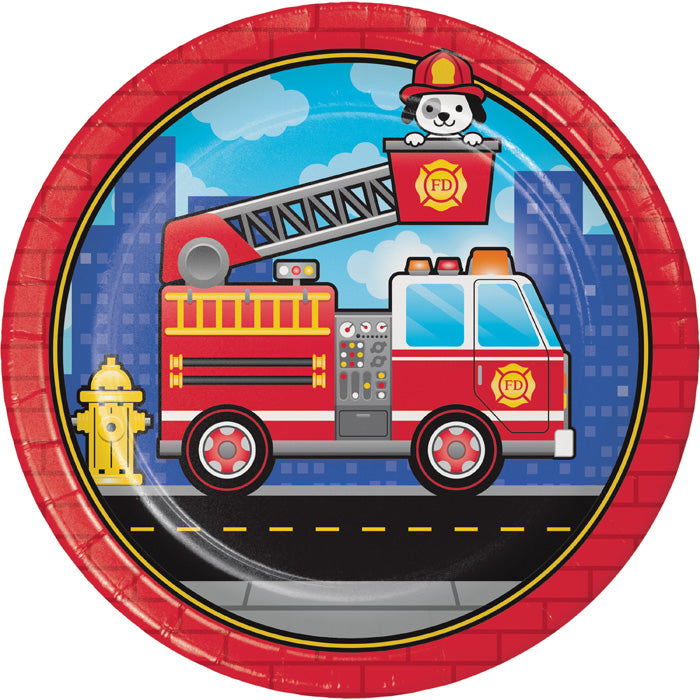 Fire Truck Paper Plates, 8 ct by Creative Converting