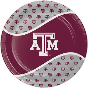 Texas A And M University Paper Plates, 8 ct by Creative Converting