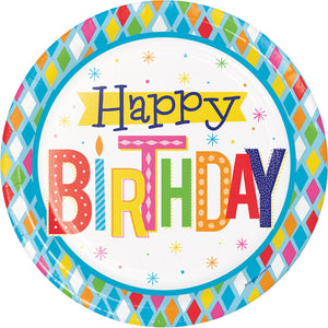 Bright Birthday Paper Plates, 8 ct by Creative Converting