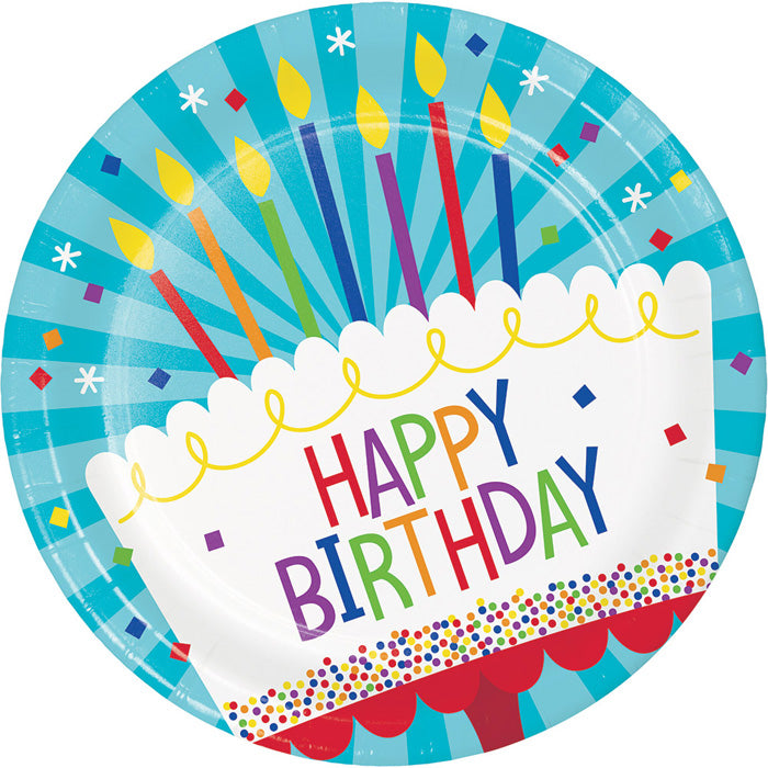 Cake Birthday Paper Plates, 8 ct by Creative Converting