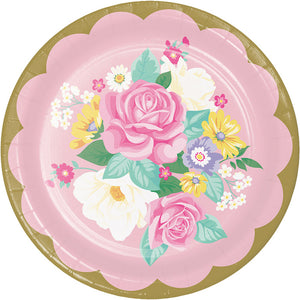 Floral Tea Party Paper Plates, 8 ct by Creative Converting
