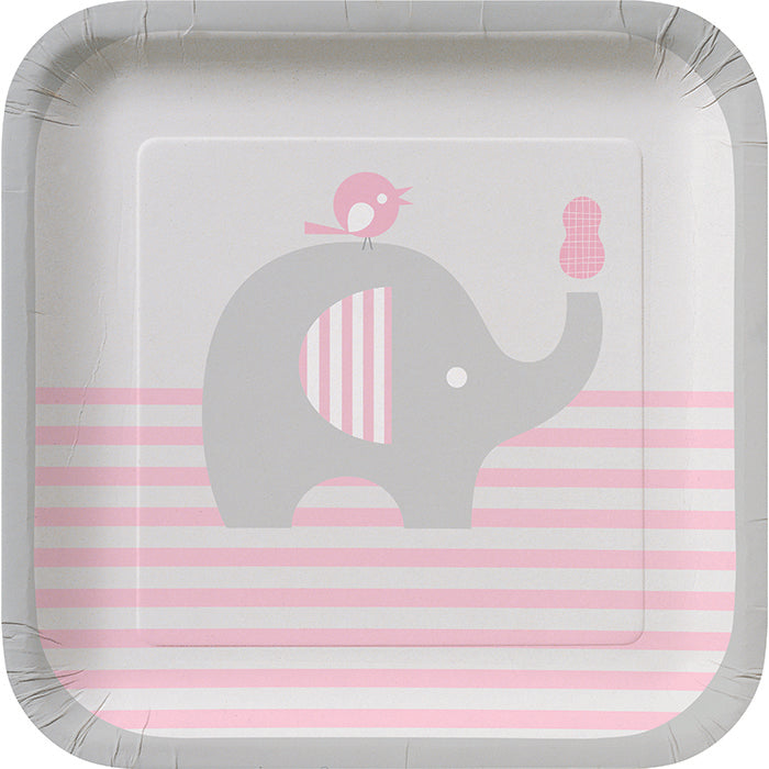 Little Peanut Girl Elephant Dessert Plates, 8 ct by Creative Converting