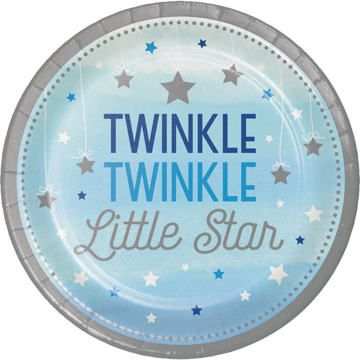 One Little Star Boy Paper Plates, 8 ct by Creative Converting
