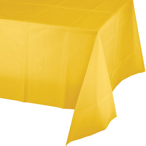 School Bus Yellow Plastic Tablecover 54" X 108" by Creative Converting