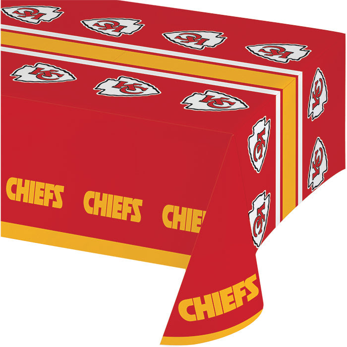 Kansas City Chiefs Plastic Table Cover, 54" x 102" by Creative Converting