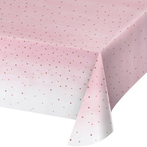 Rose' All Day Plastic Tablecover All Over Print, 54" X 102" by Creative Converting