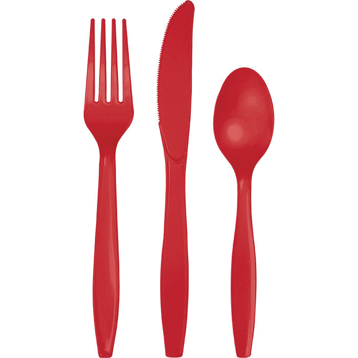 Classic Red Assorted Plastic Cutlery, 24 ct by Creative Converting