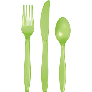 Fresh Lime Green Assorted Plastic Cutlery, 24 ct by Creative Converting