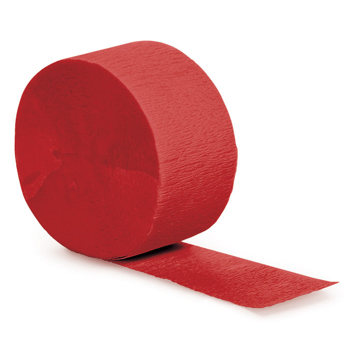Classic Red Crepe Streamers 81' by Creative Converting