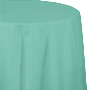 Fresh Mint Tablecover, Octy Round 82" Plastic by Creative Converting
