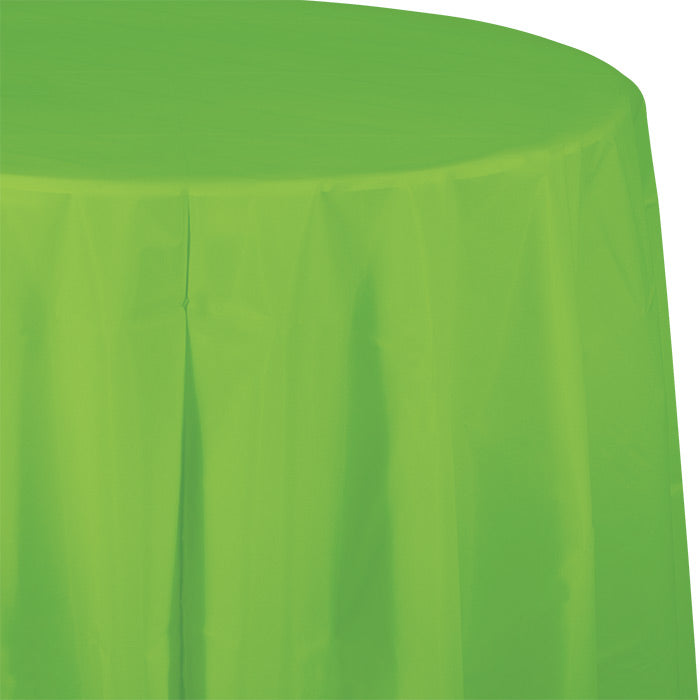 Fresh Lime Tablecover, Octy Round 82" Plastic by Creative Converting