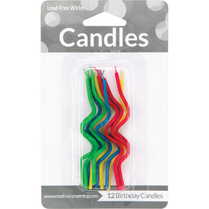 Assorted Curly Candles, 12 ct by Creative Converting