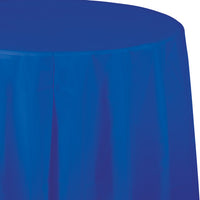 Cobalt Round Plastic Tablecover, 82