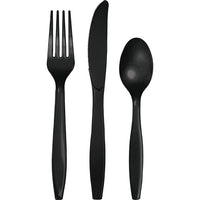 Black Assorted Plastic Cutlery, 24 ct by Creative Converting