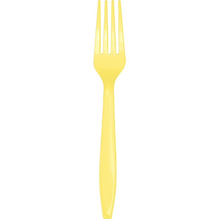 Mimosa Yellow Plastic Forks, 24 ct by Creative Converting