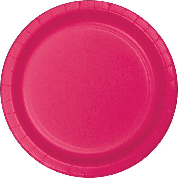 Hot Magenta Pink Banquet Plates, 24 ct by Creative Converting