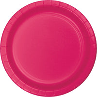 Hot Magenta Pink Banquet Plates, 24 ct