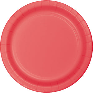 Coral Banquet Plates, 24 ct by Creative Converting