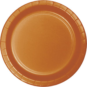 Pumpkin Spice Orange Banquet Plates, 24 ct by Creative Converting