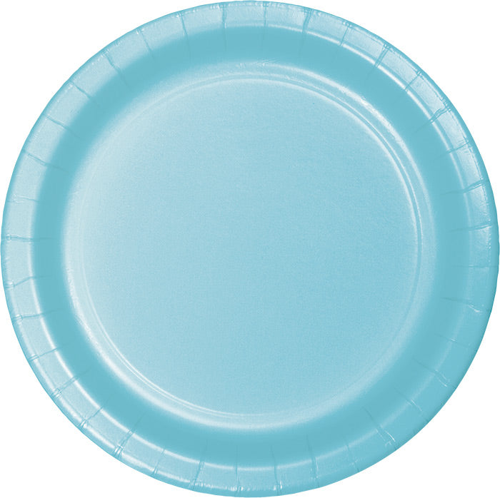 Pastel Blue Banquet Plates, 24 ct