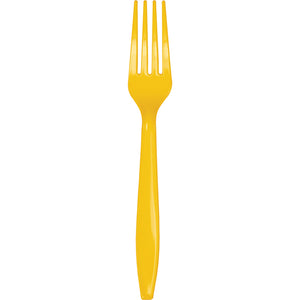 School Bus Yellow Plastic Forks, 24 ct by Creative Converting