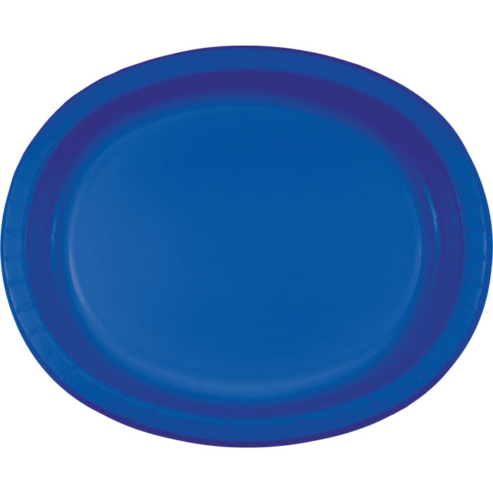 Cobalt Oval Platter 10" X 12", 8 ct by Creative Converting