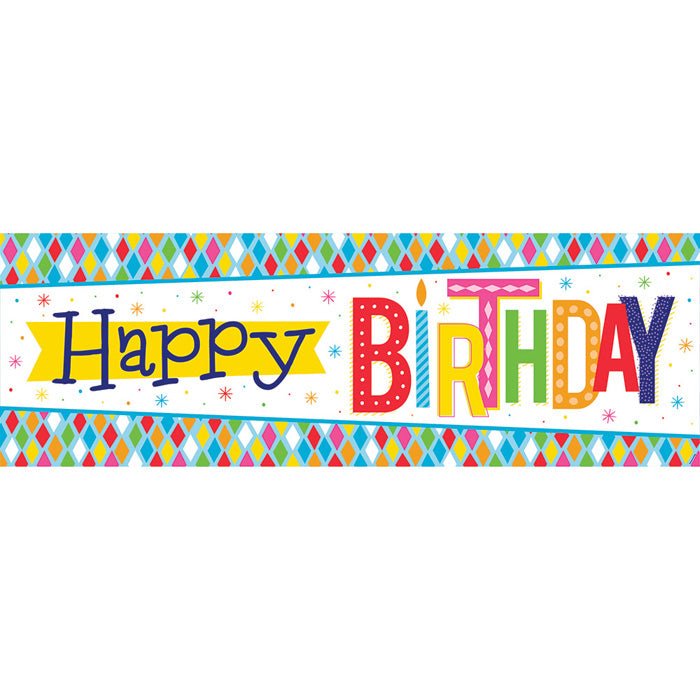 Bright Birthday Giant Party Banner by Creative Converting