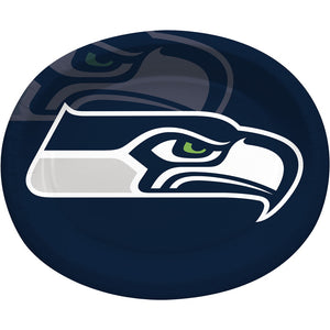 Seattle Seahawks Oval Platter 10" X 12", 8 ct by Creative Converting