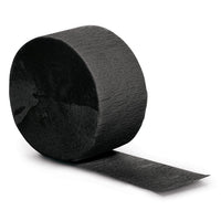 Black Velvet Crepe Streamers 81' by Creative Converting
