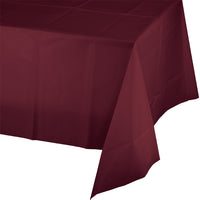 Burgundy Tablecover Plastic 54