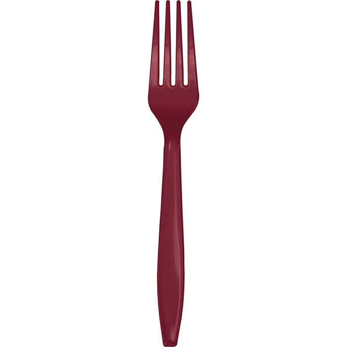 Burgundy Red Plastic Forks, 24 ct by Creative Converting