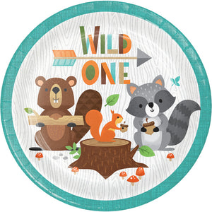 Wild One Woodland Dessert Plates, Pack Of 8 by Creative Converting