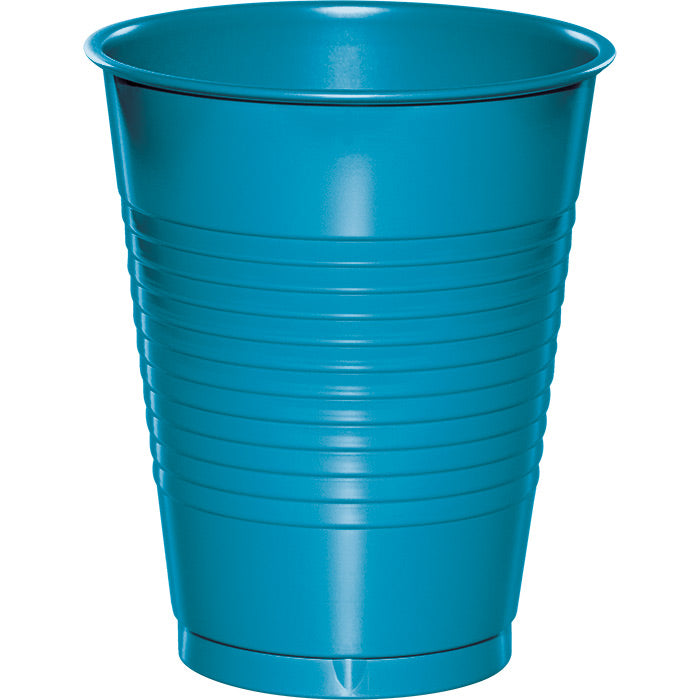 Turquoise Blue Plastic Cups, 20 ct by Creative Converting