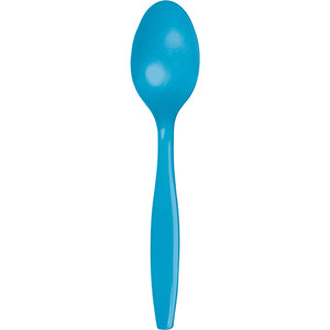 Turquoise Blue Plastic Spoons, 24 ct by Creative Converting