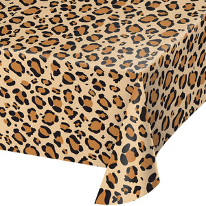 Leopard Print Plastic Table Cover, 54" X 108" by Creative Converting