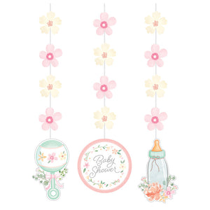 Farmhouse Floral Hanging Cutouts, 3 ct by Creative Converting