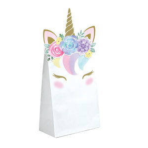 Unicorn Baby Shower Paper Treat Bags, Pack Of 8 by Creative Converting