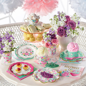 Floral Tea Party Paper Plates, 8 ct Party Supplies
