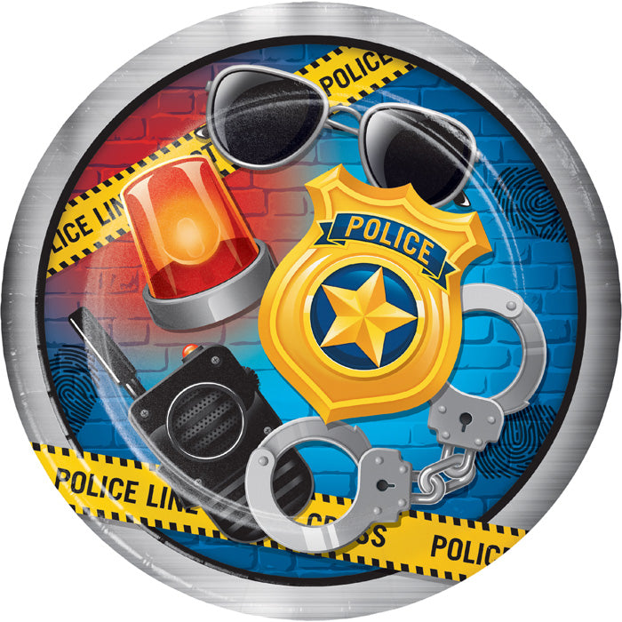 Police Party Paper Plates, 8 ct by Creative Converting
