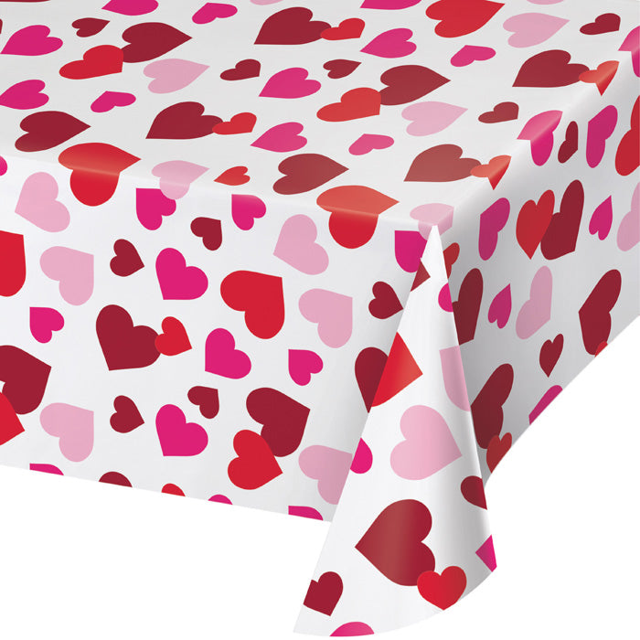 Valentine Plastic Tablecover, 54" X 102" All Over Print by Creative Converting