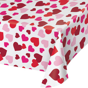 Valentine Plastic Tablecover, 54" X 102" All Over Print by Creative Converting