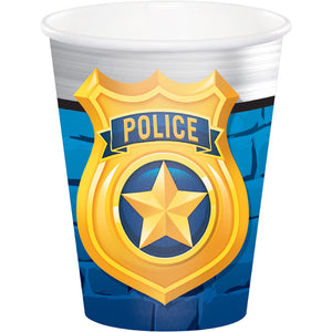 Police Party Hot/Cold Paper Paper Cups 9 Oz., 8 ct by Creative Converting