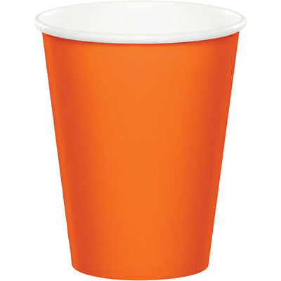 Sunkissed Orange Hot/Cold Paper Paper Cups 9 Oz., 24 ct by Creative Converting