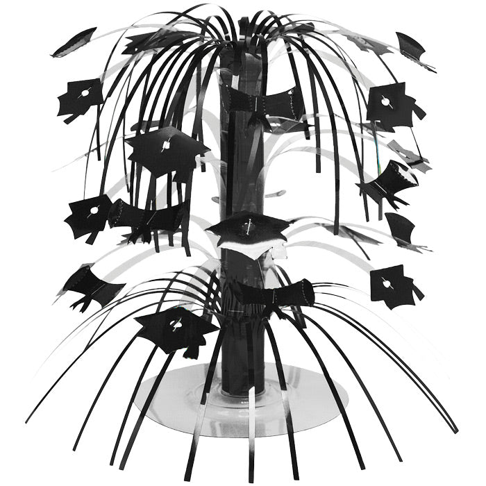 Black Graduation Mortarboard Centerpiece by Creative Converting