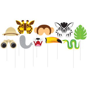Jungle Animal Photo Booth Props, 10 ct by Creative Converting