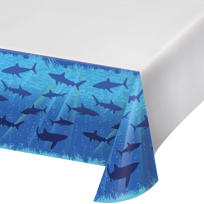 Shark Splash Tablecover Plastic 54" X 108" by Creative Converting