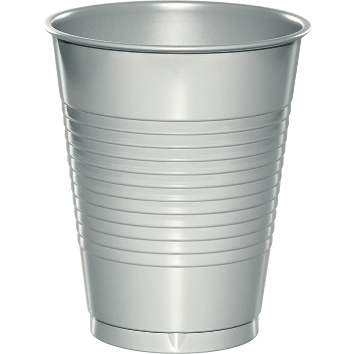 Shimmering Silver Plastic Cups, 20 ct by Creative Converting